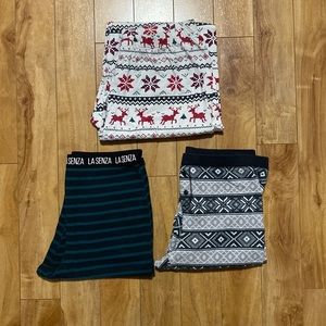 3 Christmas women’s pajama pants